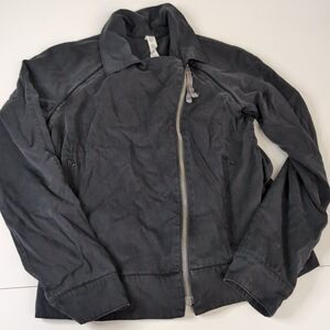 Lululemon Soft‎ Jacket Moto Womens 4 Black Zip Casual